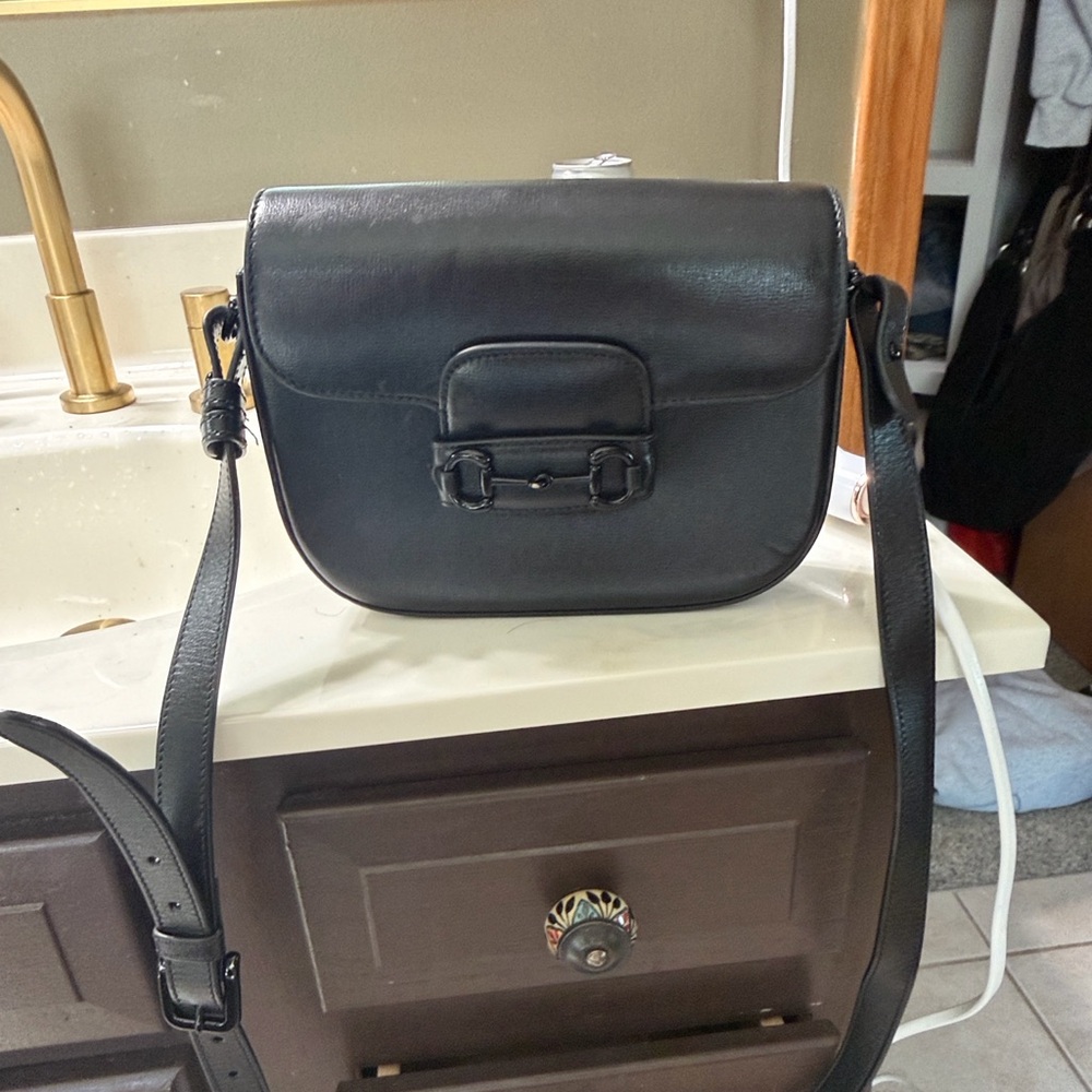 Gucci Black Leather Crossbody Bag